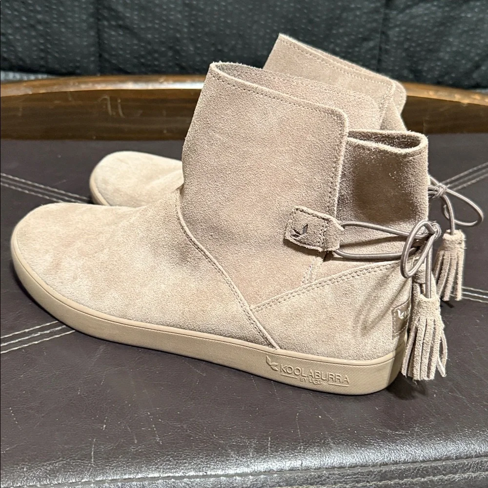 Koolaburra Women's Beige Suede Ankle Booties NWOT - Picture 3 of 7